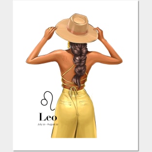 Leo Zodiac Fashion Girl Posters and Art